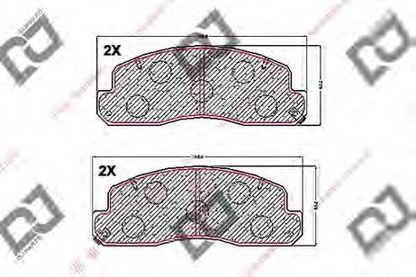 фото DJ PARTS BP1576 Комплект тормозных колодок, дисковый тормоз | перед | DJ PARTS BP1576 Комплект тормозных колодок, дисковый тормоз | перед |