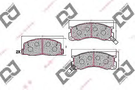 фото DJ PARTS BP1579 Комплект тормозных колодок, дисковый тормоз | перед | DJ PARTS BP1579 Комплект тормозных колодок, дисковый тормоз | перед |