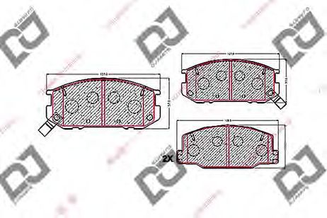 фото DJ PARTS BP1581 Комплект тормозных колодок, дисковый тормоз | перед | DJ PARTS BP1581 Комплект тормозных колодок, дисковый тормоз | перед |