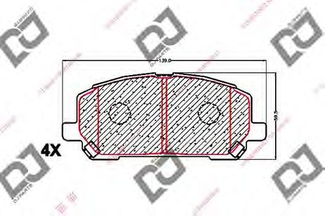 фото DJ PARTS BP1604 Комплект тормозных колодок, дисковый тормоз | перед | DJ PARTS BP1604 Комплект тормозных колодок, дисковый тормоз | перед |