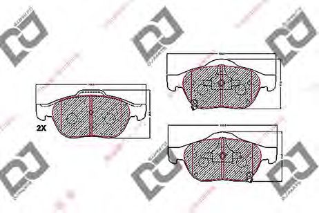 фото DJ PARTS BP1607 Колодки тормозные дисковые | перед | DJ PARTS BP1607 Колодки тормозные дисковые | перед |