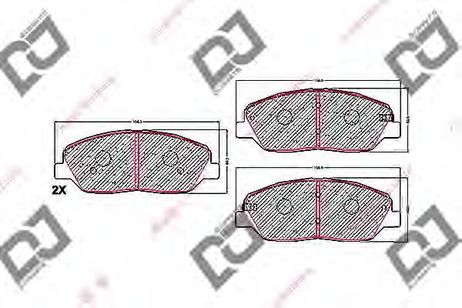 фото DJ PARTS BP1618 Колодки тормозные дисковые | перед | DJ PARTS BP1618 Колодки тормозные дисковые | перед |