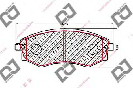 фото DJ PARTS BP1626 Комплект тормозных колодок, дисковый тормоз | перед | DJ PARTS BP1626 Комплект тормозных колодок, дисковый тормоз | перед |