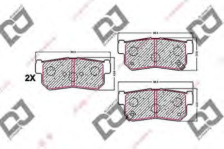 DJ PARTS BP1627 Колодки тормозные дисковые | зад |