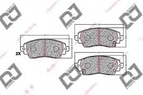 DJ PARTS BP1631 Колодки тормозные дисковые | перед |