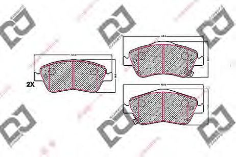 фото DJ PARTS BP1641 Колодки тормозные дисковые | перед | DJ PARTS BP1641 Колодки тормозные дисковые | перед |