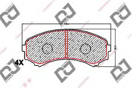 DJ PARTS BP1673 Комплект тормозных колодок, дисковый тормоз | перед |