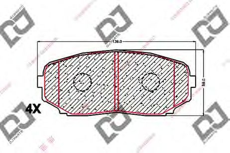 фото DJ PARTS BP1687 Колодки тормозные дисковые | перед | DJ PARTS BP1687 Колодки тормозные дисковые | перед |