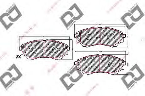 фото DJ PARTS BP1699 Комплект тормозных колодок, дисковый тормоз | перед | DJ PARTS BP1699 Комплект тормозных колодок, дисковый тормоз | перед |