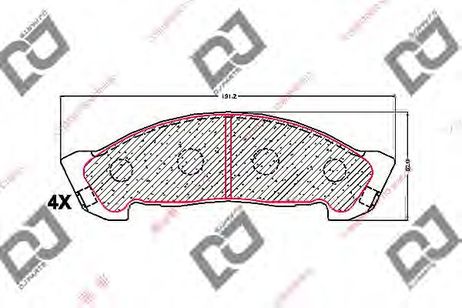 фото DJ PARTS BP1720 Комплект тормозных колодок, дисковый тормоз | перед | DJ PARTS BP1720 Комплект тормозных колодок, дисковый тормоз | перед |