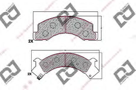 фото DJ PARTS BP1726 Комплект тормозных колодок, дисковый тормоз | перед | DJ PARTS BP1726 Комплект тормозных колодок, дисковый тормоз | перед |