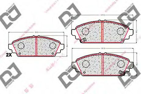 фото DJ PARTS BP1756 Колодки тормозные дисковые | перед | DJ PARTS BP1756 Колодки тормозные дисковые | перед |