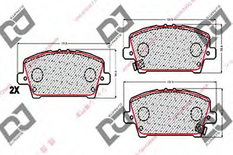 фото DJ PARTS BP1768 Колодки тормозные дисковые | перед | DJ PARTS BP1768 Колодки тормозные дисковые | перед |