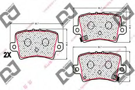 фото DJ PARTS BP1769 Колодки тормозные дисковые | зад | DJ PARTS BP1769 Колодки тормозные дисковые | зад |
