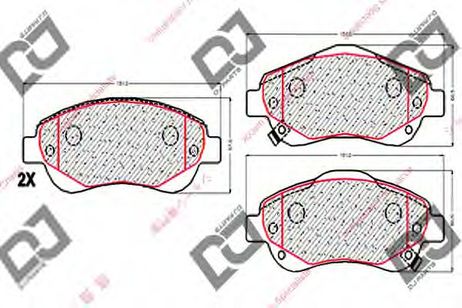 фото DJ PARTS BP1771 Колодки тормозные дисковые | перед | DJ PARTS BP1771 Колодки тормозные дисковые | перед |