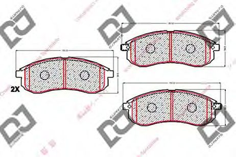 фото DJ PARTS BP1819 Комплект тормозных колодок, дисковый тормоз | перед | DJ PARTS BP1819 Комплект тормозных колодок, дисковый тормоз | перед |