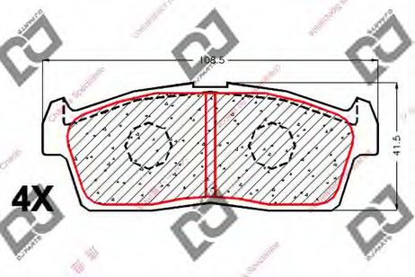 фото DJ PARTS BP1847 Комплект тормозных колодок, дисковый тормоз | перед | DJ PARTS BP1847 Комплект тормозных колодок, дисковый тормоз | перед |