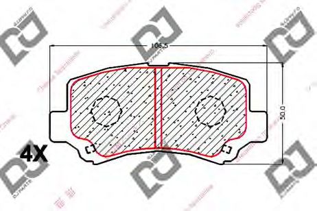 DJ PARTS BP1855 Колодки тормозные дисковые | перед |