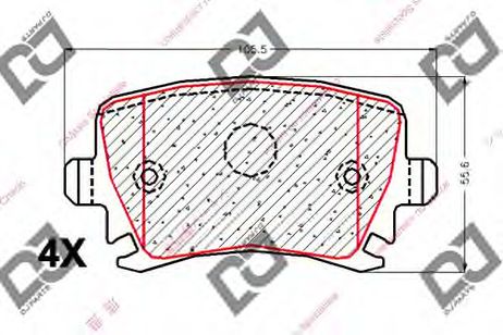 DJ PARTS BP1863 Колодки тормозные дисковые | зад |