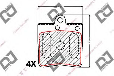 фото DJ PARTS BP1870 Колодки тормозные дисковые | зад | DJ PARTS BP1870 Колодки тормозные дисковые | зад |