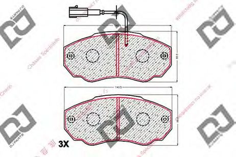 DJ PARTS BP1893 Колодки тормозные дисковые | перед |
