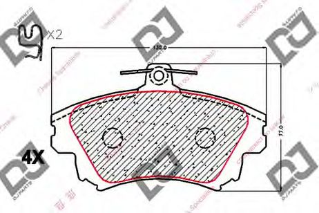 фото DJ PARTS BP1903 Колодки тормозные дисковые | перед | DJ PARTS BP1903 Колодки тормозные дисковые | перед |