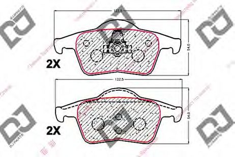 фото DJ PARTS BP1904 Колодки тормозные дисковые | зад | DJ PARTS BP1904 Колодки тормозные дисковые | зад |