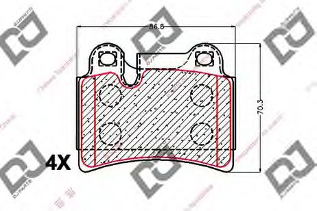 DJ PARTS BP1912 Колодки тормозные дисковые | зад |