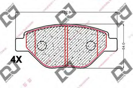 фото DJ PARTS BP1917 Комплект тормозных колодок, дисковый тормоз | перед | DJ PARTS BP1917 Комплект тормозных колодок, дисковый тормоз | перед |