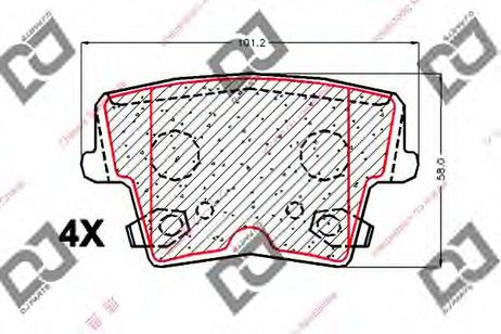 фото DJ PARTS BP1919 Колодки тормозные дисковые | зад | DJ PARTS BP1919 Колодки тормозные дисковые | зад |