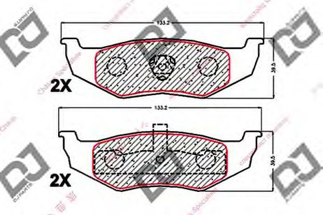 фото DJ PARTS BP1921 Колодки тормозные дисковые | зад | DJ PARTS BP1921 Колодки тормозные дисковые | зад |