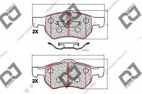фото DJ PARTS BP1922 Колодки тормозные дисковые | перед | DJ PARTS BP1922 Колодки тормозные дисковые | перед |