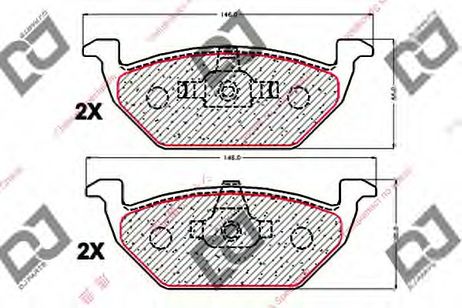 фото DJ PARTS BP1930 Колодки тормозные дисковые | перед | DJ PARTS BP1930 Колодки тормозные дисковые | перед |