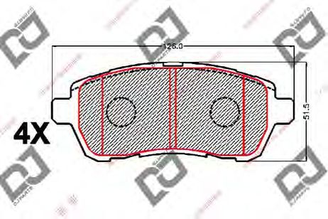 фото DJ PARTS BP2142 Колодки тормозные дисковые | перед | DJ PARTS BP2142 Колодки тормозные дисковые | перед |