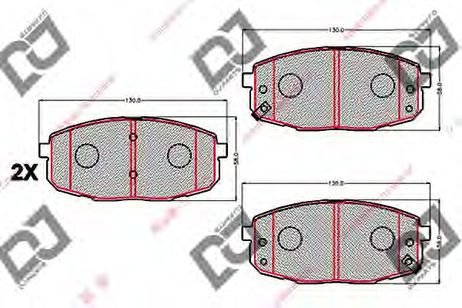 фото DJ PARTS BP2156 Колодки тормозные дисковые | перед | DJ PARTS BP2156 Колодки тормозные дисковые | перед |