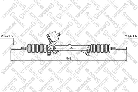фото Stellox 00-35005-SX Рейка рулевая мех.с рул. тягами Peugeot Stellox 00-35005-SX Рейка рулевая мех.с рул. тягами Peugeot