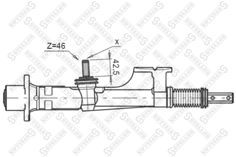 Stellox 00-35007-SX Рейка рулевая мех-ская 51651 Audi