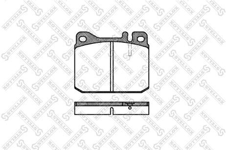 фото Stellox 021 020-SX Колодки дисковые п. MB w123 2.0-3.0d 76- | перед | Stellox 021 020-SX Колодки дисковые п. MB w123 2.0-3.0d 76- | перед |