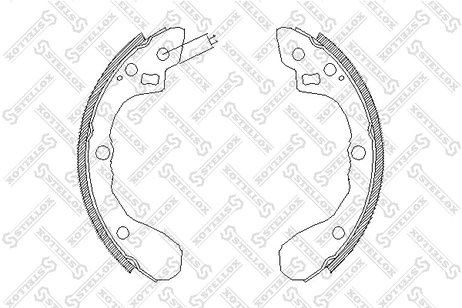 фото Stellox 071 100-SX Колодки барабанные Kia Shuma 1.5-1.8 97> | зад | Stellox 071 100-SX Колодки барабанные Kia Shuma 1.5-1.8 97> | зад |