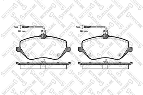 фото Stellox 1112 004-SX Колодки дисковые п. Peugeot 407 04> | перед | Stellox 1112 004-SX Колодки дисковые п. Peugeot 407 04> | перед |
