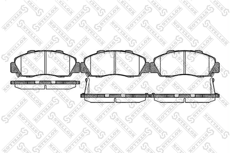 фото Stellox 362 032B-SX Колодки диск. п. с антискр. пл. Honda | перед | Stellox 362 032B-SX Колодки диск. п. с антискр. пл. Honda | перед |