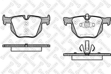 фото Stellox 392 070-SX Колодки дисковые з. BMW e90/e91 2.5/3.0/ | зад | Stellox 392 070-SX Колодки дисковые з. BMW e90/e91 2.5/3.0/ | зад |