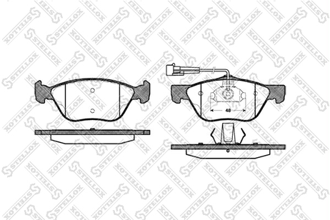 фото Stellox 600 002B-SX Колодки дисковые п. Alfa Romeo 156, Fiat | перед | Stellox 600 002B-SX Колодки дисковые п. Alfa Romeo 156, Fiat | перед |