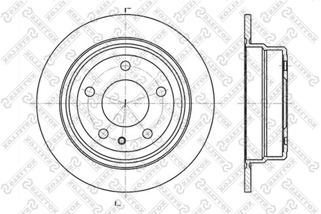 фото Stellox 6020-1514-SX Диск торм. зад. BMW e24/e28 2.5-3.5 m20/ Stellox 6020-1514-SX Диск торм. зад. BMW e24/e28 2.5-3.5 m20/
