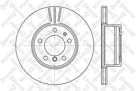 Stellox 6020-1519V-SX Диск торм. пер. BMW e32/e34 2.5-2.5TDs m | перед |