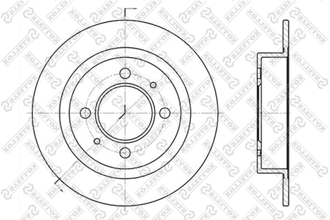 фото Stellox 6020-2246-SX Диск торм.зад. Nissan Almera/Sunny all 9 | перед | Stellox 6020-2246-SX Диск торм.зад. Nissan Almera/Sunny all 9 | перед |