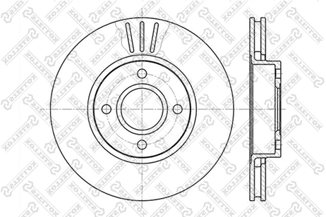 фото Stellox 6020-2542V-SX Диск торм. пер. Ford Mondeo/Scorpio 1.8- | перед | Stellox 6020-2542V-SX Диск торм. пер. Ford Mondeo/Scorpio 1.8- | перед |