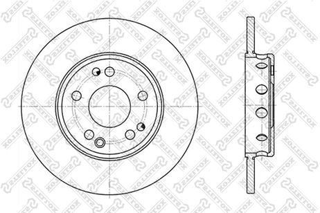 фото Stellox 6020-3309-SX Диск торм. пер. MB w124 2.0-3.0td 85> | перед | Stellox 6020-3309-SX Диск торм. пер. MB w124 2.0-3.0td 85> | перед |