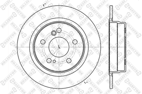 фото Stellox 6020-3326-SX Диск торм. зад. MB w202/w203/w210 2.0-3. Stellox 6020-3326-SX Диск торм. зад. MB w202/w203/w210 2.0-3.