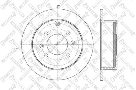 фото Stellox 6020-3412-SX Диск торм. зад. Hyundai Sonata 2.0-2.5 9 Stellox 6020-3412-SX Диск торм. зад. Hyundai Sonata 2.0-2.5 9